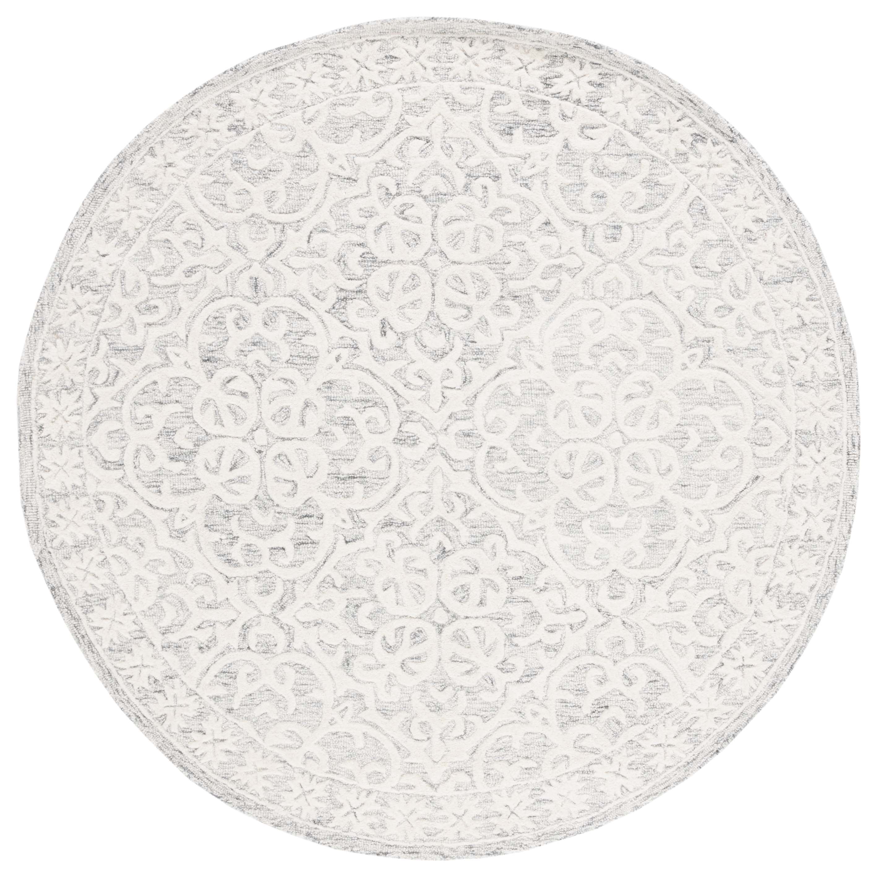 Safavieh Metro Joshua Medallion Area Rug, Silver/Ivory, 6' x 6' Round