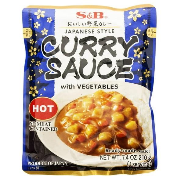 S&B Japanese Style Hot Curry Sauce with Vegetables