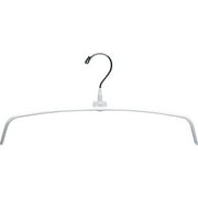 The Great American Hanger Company Metal Top Hanger with Non-Slip White Rubber Coating & Swivel Hook box of 100