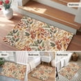 thumbnail image 5 of 2x3 Ft Entryway Area Rug, Fall Leaves Kitchen Rug Runner Washable Floor Mat, Farmhouse Retro Botanical Floral Non Slip Indoor Door Mat Throw Carpet for Bathroom Living Room Bedroom, 5 of 8