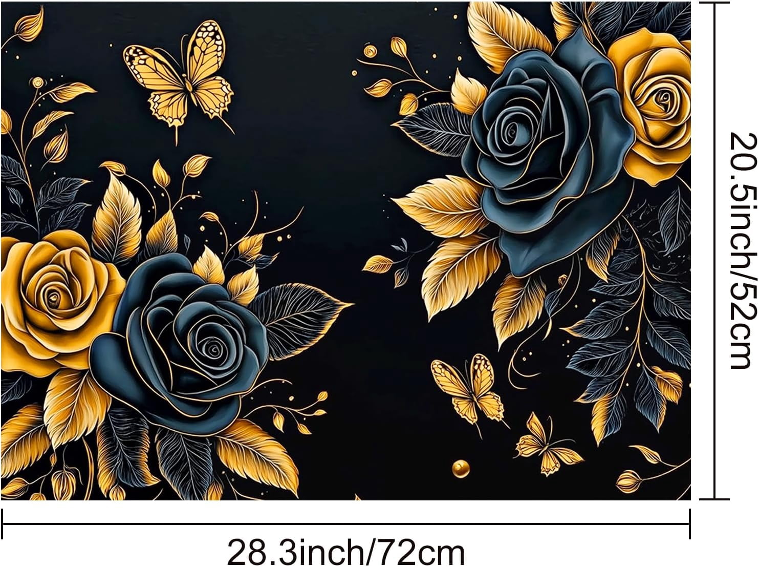 Flowers Stove Top Cover for Electric Pad 28 x 20 inches Flora Patterns Kitchen Decorations Stovetop Covers Protection Pad for Dishes Sinks Pads Coffee Machine