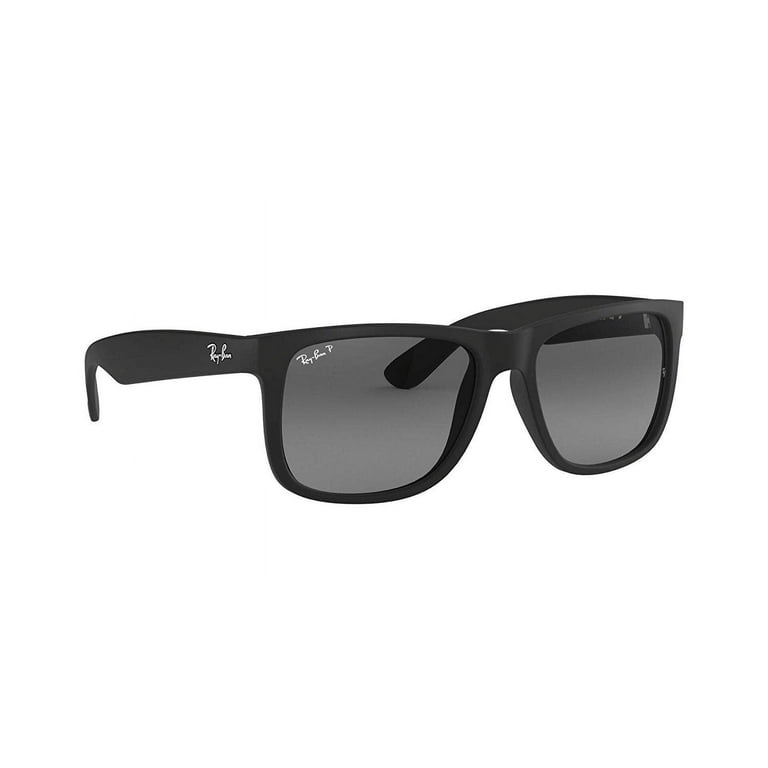 Hates Nervesammenbrud Afsnit Ray-Ban RB4165 JUSTIN 622/T3 55M Black Rubber/Polarized Grey Gradient  Sunglasses For Men For Women - Walmart.com