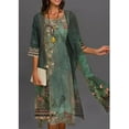 thumbnail image 5 of Womens Flowy Boho Floral Midi Dresses with Jacket Elegant Wedding Guest Chiffon Cocktail Dress 2 Piece, 5 of 10