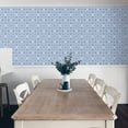 thumbnail image 3 of Tempaper Ornamental Tile Blue Peel and Stick Wallpaper, 20.5" x 16.5', 3 of 6