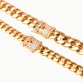 thumbnail image 1 of GHSDFBB Dog Collars for Large Dogs Rust-Free Dog Training Collars Large Pet Dogs/Bully Pitbull 10mm-18inch Golden, 1 of 5