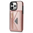 thumbnail image 4 of Nalacover for iPhone 14 Pro Zipper Wallet Case,Luxury Premium PU Leather Back Soft TPU Magnetic Buckle Flip Card Pocket Shockproof Slim Cover with Adjustable Crossbody Shoulder Strap,Pink, 4 of 15