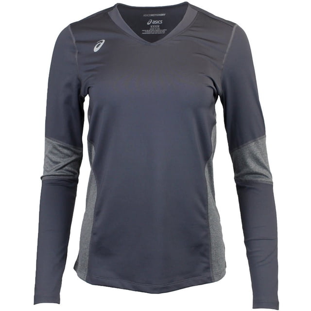 ASICS T-Shirt de Base de Volleyball pour Femmes, Gris, Petit