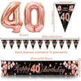 thumbnail image 7 of 40th Birthday Decorations for Women, Rose Gold Birthday Yard Banner and 40th Happy Birthday Balloons for 40th Anniversary Birthday Party Supplies Indoor Outdoor Yard Decor, 7 of 7