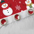 thumbnail image 4 of Manfei Cartoon Snowman Black Out Curtains for Kids, Kawaii Snowflakes Curtains Pack of 2 (42x63 Each), Red Christmas Bedroom Curtains, Luxury Home Decor, 4 of 6