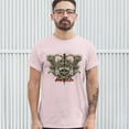thumbnail image 3 of Tee Hunt Biker Til I Die T-shirt Live to Ride Biker Forever Skull Face Men's Tee, Light Pink, X-Large, 3 of 5