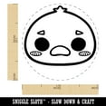thumbnail image 2 of Charming Kawaii Chibi Duck Goose Face Blushing Cheeks Farm Eggs Self-Inking Rubber Stamp Ink Stamper - Green Ink - Medium 1 Inch, 2 of 7