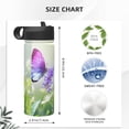 thumbnail image 4 of Pofeuu Purple Butterfly On Wild Print 18oz Sports Insulated Kettle, Sports Bottle Water Bottles For Men Women For Gym Hiking Camping Running Mountain Bike Outdoor Sports, 4 of 8