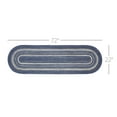 thumbnail image 5 of VHC Brands Great Falls Blue Rug Hall Runner with PVC Pad, Jute Blend, Oval, Blue White, 22x72 inches, 5 of 6