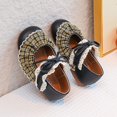 thumbnail image 6 of YunPes Girls Mary Jane Shoes Ruffle Gingham Lace Trim Flats Princess Shoes with Bowknot Ankle Strap Elegant Vintage Dress Shoes, 6 of 9