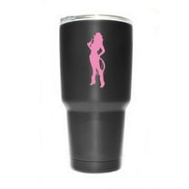 Sexy Cowgirl Vinyl Decal Sticker ( 2 Pack!!! ) | Yeti Tumbler Cup Ozark Trail RTIC Orca | Decals Only! Cup not Included! | Pink | 2 - 3 X 1 inch | KCD1795P