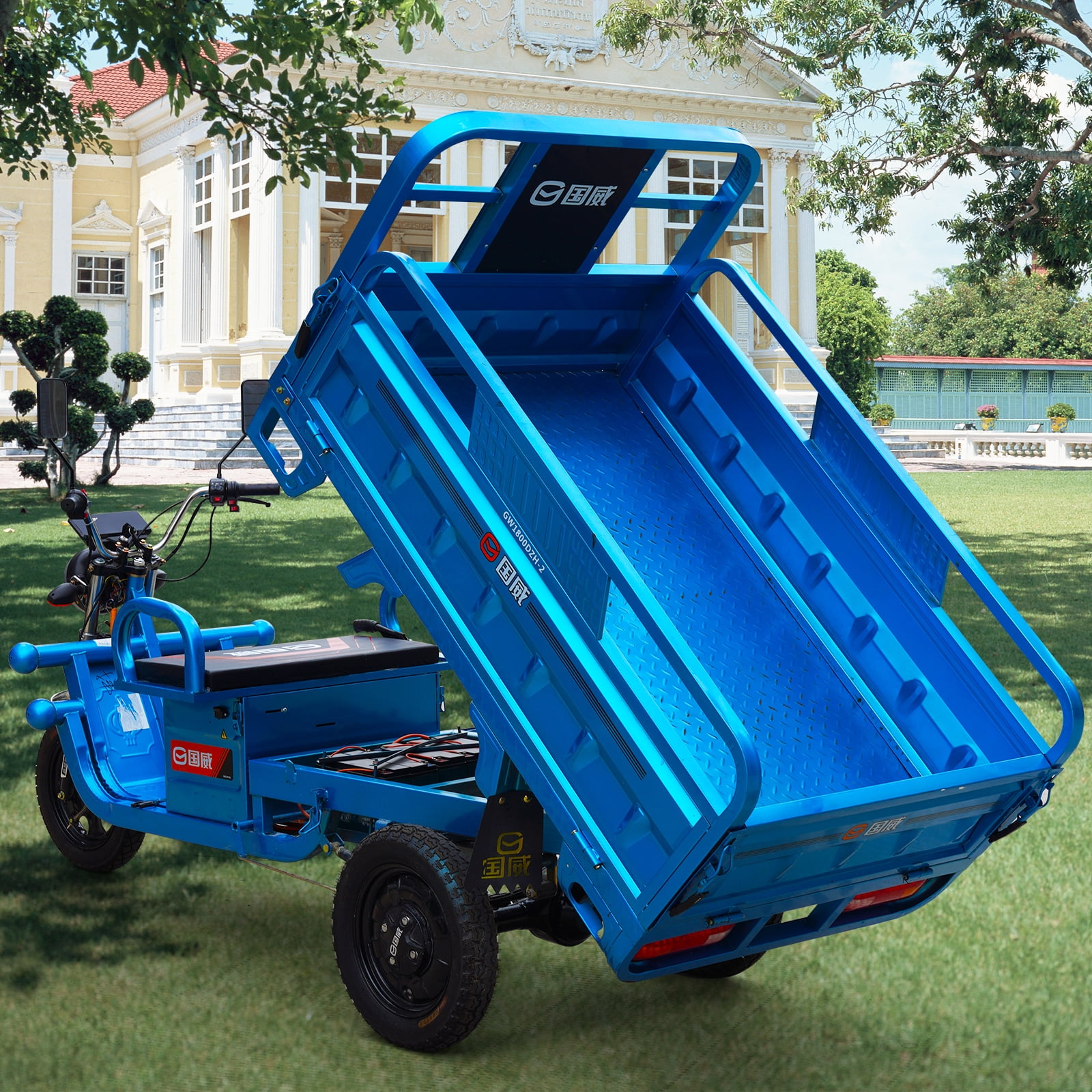 60-70Km 1000W Electric Cargo Tricycle Truck Simple Tricycle,Load Capacity 1100Lbs