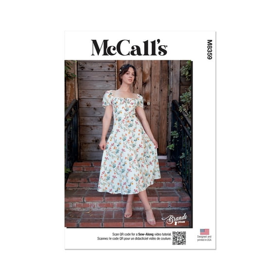 McCall's Sewing Pattern 8359 - Misses' Top and Dress by Brandi Joan, Size: A5 (6-8-10-12-14-14)