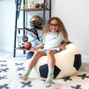 Big Joe Sports Ball Child-Sized Bean Bag Chair, Soccer Ball Plush, Soft Polyester, 2.5 feet