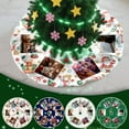 thumbnail image 2 of Personalized Christmas Tree Skirt with Photo, Custom Family Face Picture Christmas Tree Skirt for Xmas Party Winter Decorations Gift, 2 of 8
