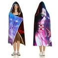 thumbnail image 3 of Demon Slayer Wearable Blanket Cloak Arctic Velvet Hooded Blanket Soft Fuzzy Hoodie Blanket Cape for Adults Kids 60"x80", 3 of 8