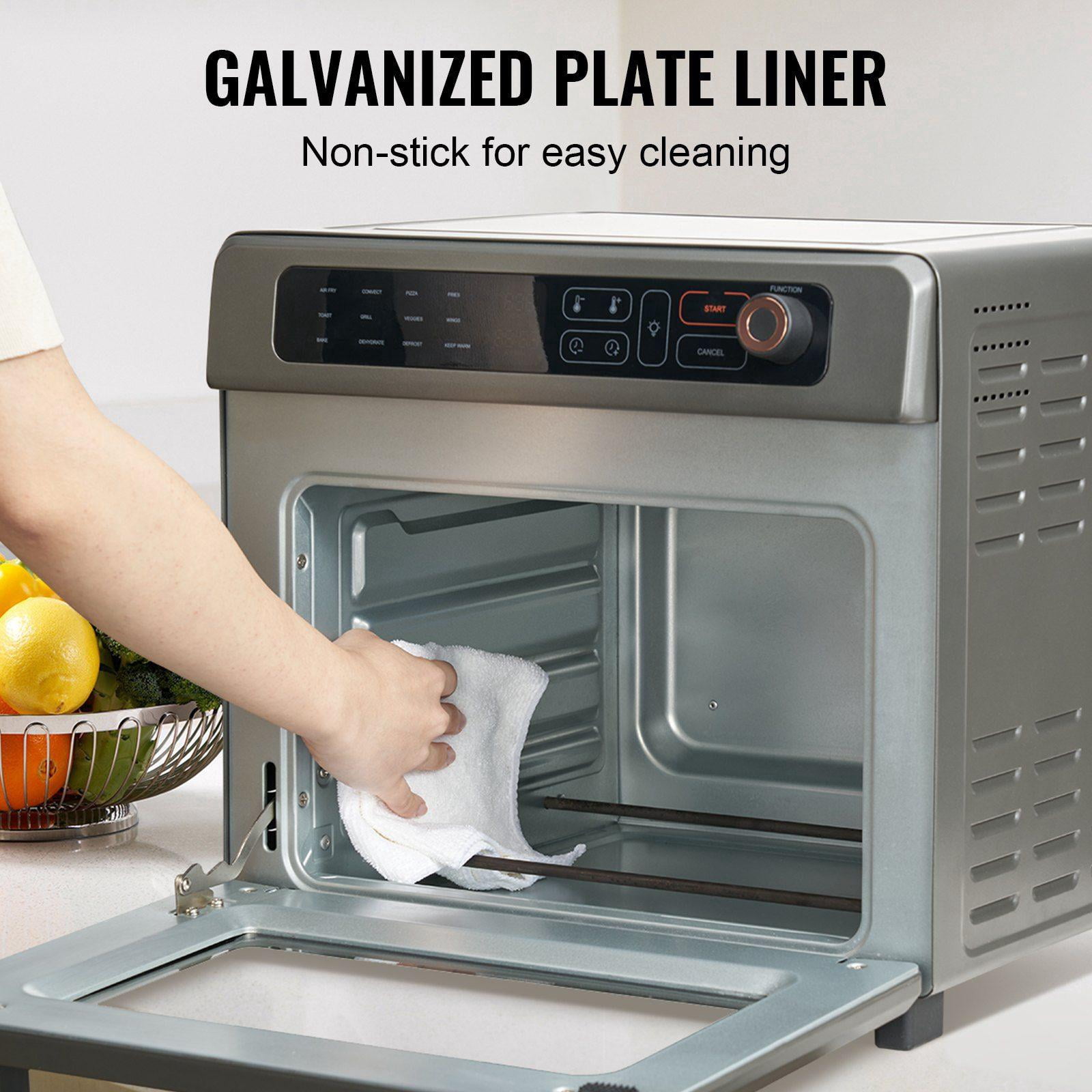 12 in 1 Air Fryer Toaster Oven 25L Convection Oven 1700W Stainless Steel Countertop Combo with Grill Pizza Pan Gloves 12 Slices Toast 12 Inch Pizza for Home and Commercial Use