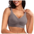 thumbnail image 1 of Sujetador sin aros y sin costuras con relleno y escote festoneado para mujer: bralette suave y cómodo sin aros, cobertura total, informal y sexy, 1 of 6