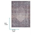 thumbnail image 3 of Livabliss Washable Rugs for Living Room, 7x9 Colin Traditional Brown Area Rug, Bedroom Dining Room Home Decor Stain Resistant Carpet (6'7" x 9'), 3 of 7