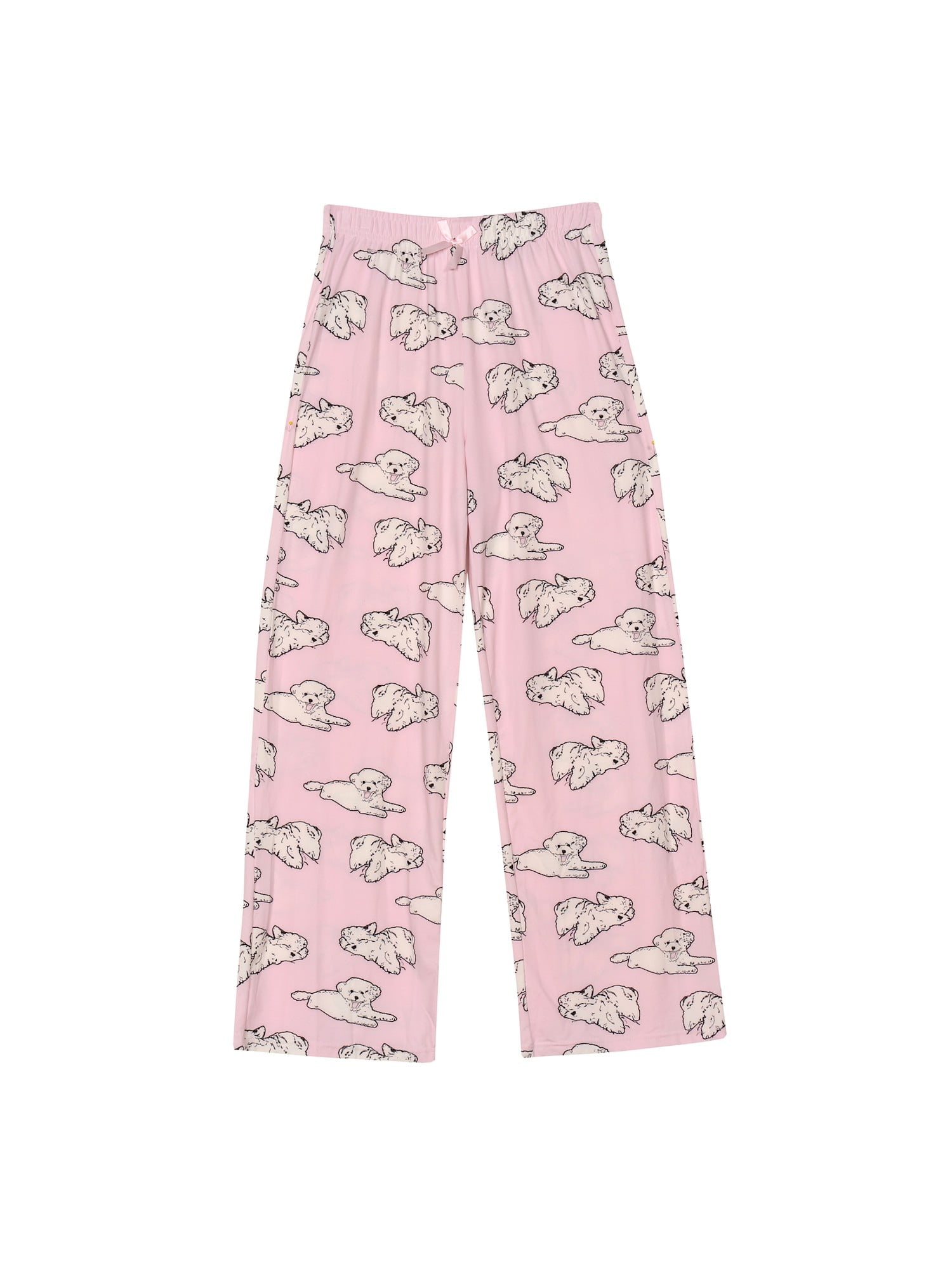 Doggie Pants Pink and White cotton pants