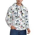 thumbnail image 2 of Wukai Colorful Hat Snowman Print Men Hoodies Fleece Sweatshirts Long Sleeve Sweaters Pullover Fall Outfits Winter Clothes-Large, 2 of 7