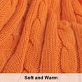 thumbnail image 4 of Ntbay 100% Cotton Cable Knit Throw, Super Soft Warm Knitted Blanket Home Decor, 51"x67", Orange, 4 of 4