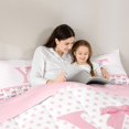 thumbnail image 5 of Feelyou Initial Y Letter Kids Twin Comforter Sets, Princess Pink Bowknot Bedding Set, 2pcs, 5 of 8