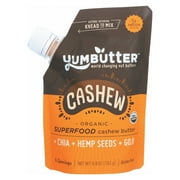 Yumbutter Cashew Butter - Organic - Superfood - Case of 6 - 6.2 oz