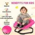 thumbnail image 4 of Qaba Chaise Pivotante pour Enfants en Forme de Fleur, Chaise Sensorielle Tournante, Rose, 4 of 10