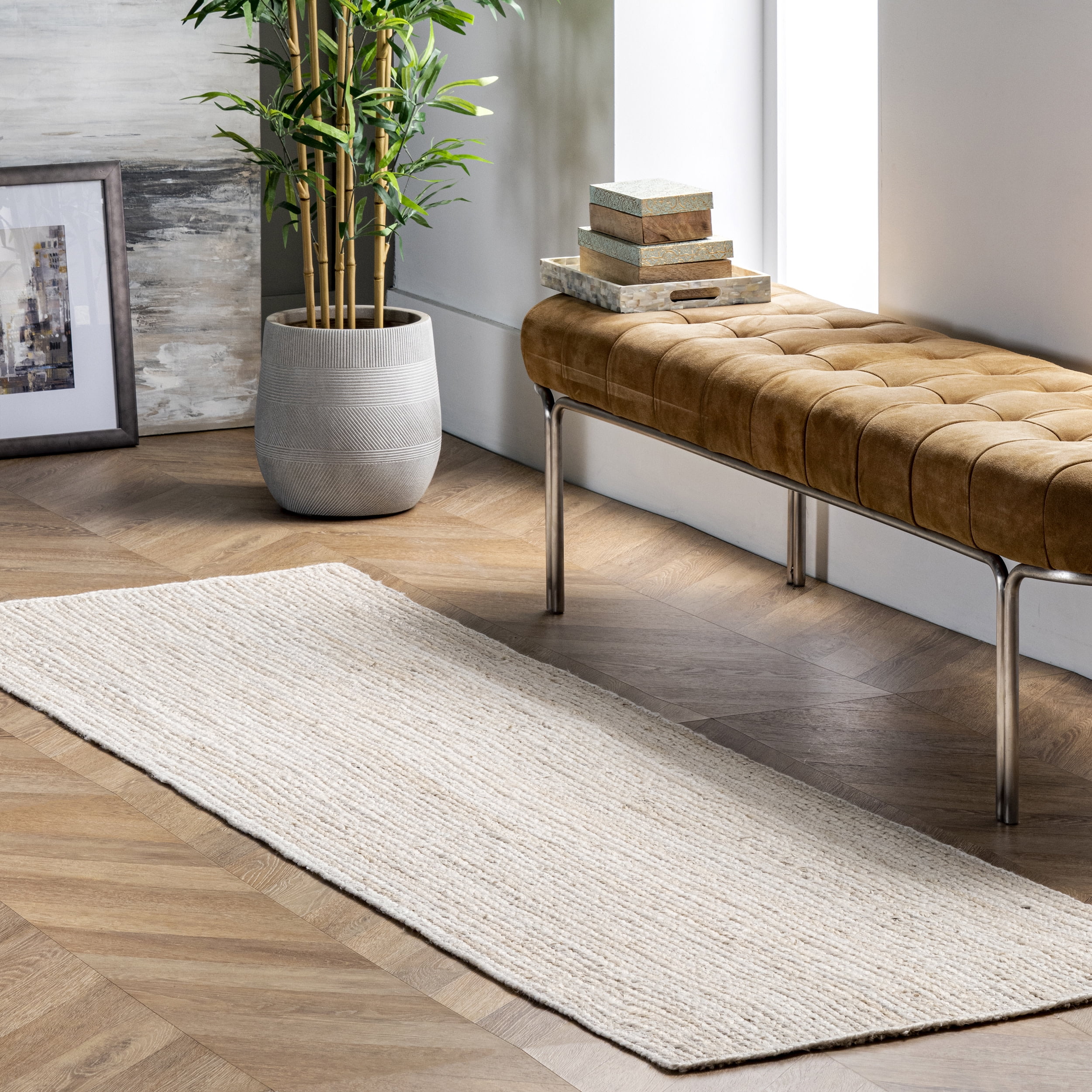 nuLOOM Hand Woven Rigo Jute rug Area Rug