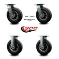 thumbnail image 2 of BBQ Smoker Grill Flat Free All Terrain 8 Inch Swivel Caster Set– Service Caster, 2 of 2