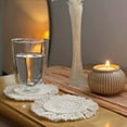thumbnail image 5 of Handwoven Macrame Coasters - Set of 4/6 Round Cotton Placemats, Non-Slip Table Decor for Dining/Picnic (15-50cm, Beige, 100-600g), 5 of 17