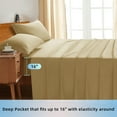thumbnail image 7 of SONORO KATE RV Bed Sheets Set, 1800 Series Microfiber Deep Pocket 4 Pieces Luxury Soft Sheet Set, Short Queen, Taupe, 7 of 7