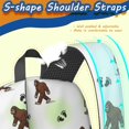 thumbnail image 2 of Bigfoot and Paw Print White Pattern 17" Waterproof Oxford School Backpacks for Teens, S-Shape Padded Straps, for School, Travel, Hiking, Camping, 2 of 2