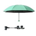 thumbnail image 2 of Green Foldable Stroller Sun Umbrella, Pram Parasol and Shade Umbrella for Wagons and Camping Carts, 2 of 4
