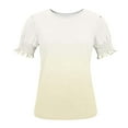 thumbnail image 4 of Fengactive Ruffle Short Sleeve Shirt for Women Summer Crewneck Casual Daily T Shirts Fashion Comfort Breathable Tops, 4 of 6