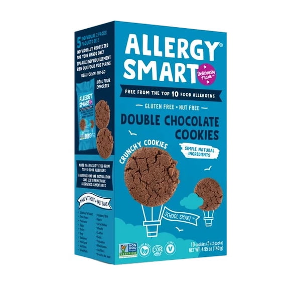 ALLERGY SMART: Double Chocolate Cookies, 4.95 oz