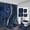 Blue Gold, variant on Blue Grey Marble Bathroom Accessory Set with Shower Curtain, Rugs, and Toilet Lid Cover
