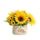 thumbnail image 1 of Girasoles artificiales, flores artificiales, plantas verdes, plantas en macetas, sala de estar, comedor, decoración de escritorio, 1 of 5