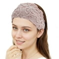 thumbnail image 4 of Unique Bargains 1 Pc Headband Floral Thin Lace Wide Hairband for Women Pink, 4 of 5