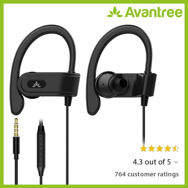 Avantree E171 Sports Earphones with Microphone, Wired Earbuds with 