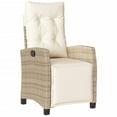 thumbnail image 5 of vidaXL 3 Piece Bistro Set with Cushions Beige Poly Rattan, 5 of 47