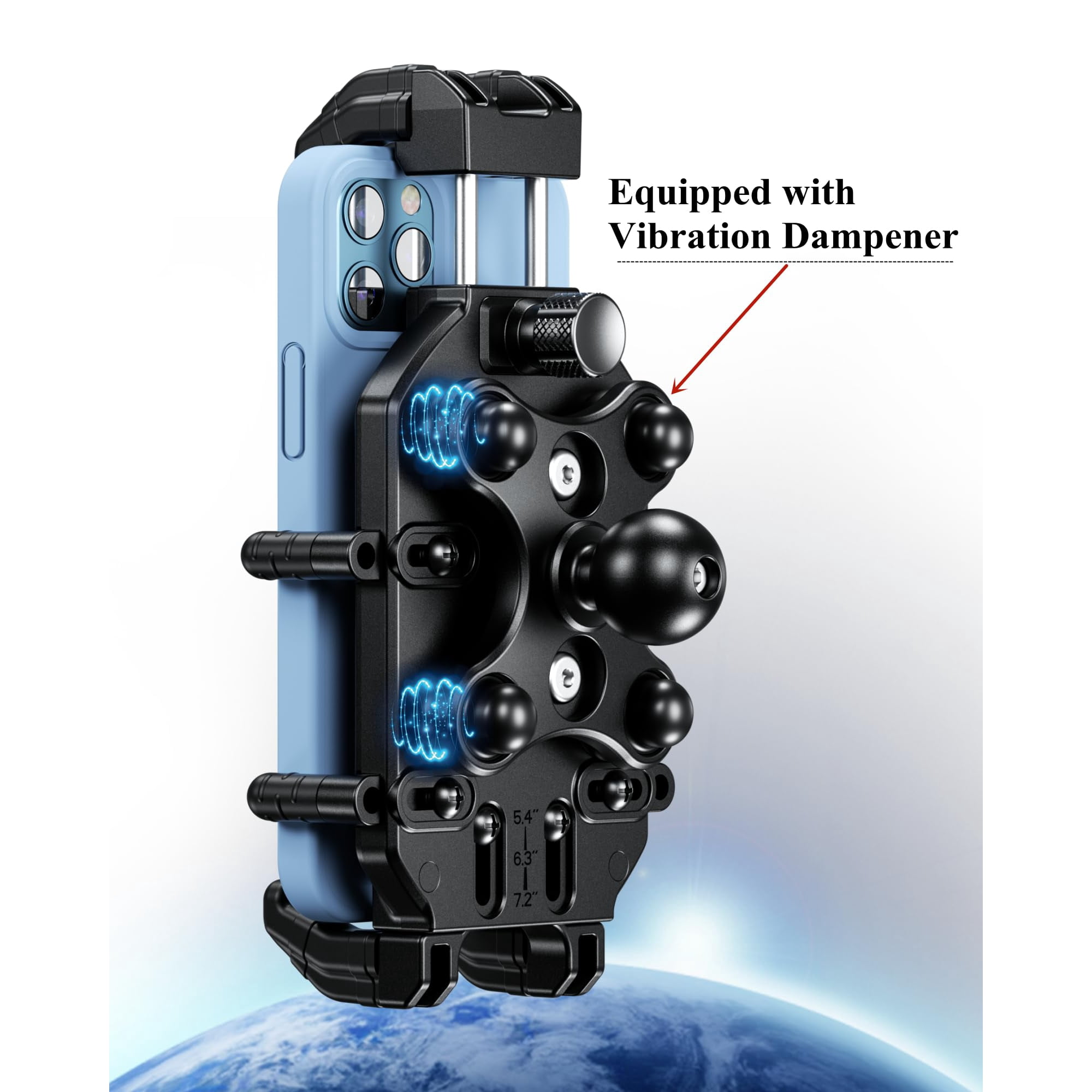 Support Téléphone Rolgno Pour Vélo/moto – Verrouillage 1s, Rotation 360°, Compatible 4,7 à 6,9 Pouces