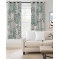 thumbnail image 2 of Green Palm Leaves Kitchen Curtains Summer Starfish Tropical Plants Cafe Short Curtains for Bathroom Blackout Window Curtain Grommet Small Window Treatment Drapes for Bedroom Living Room 42"x45"x2, 2 of 9