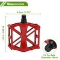 thumbnail image 4 of Pedal de bicicleta de aleación de aluminio único, pedal plano universal sin tiras reflectantes, adecuado para 14mm, pedal antideslizante para BMX MTB, 4 of 7