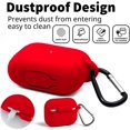 thumbnail image 2 of Blaspins AirPods Pro Case Red, Premium Soft Silicone Skin Case Cover Protective Case Keychain Support Wireless Charging [Compatible with Airpods Pro] IBAOLEA Red Red -, 2 of 6